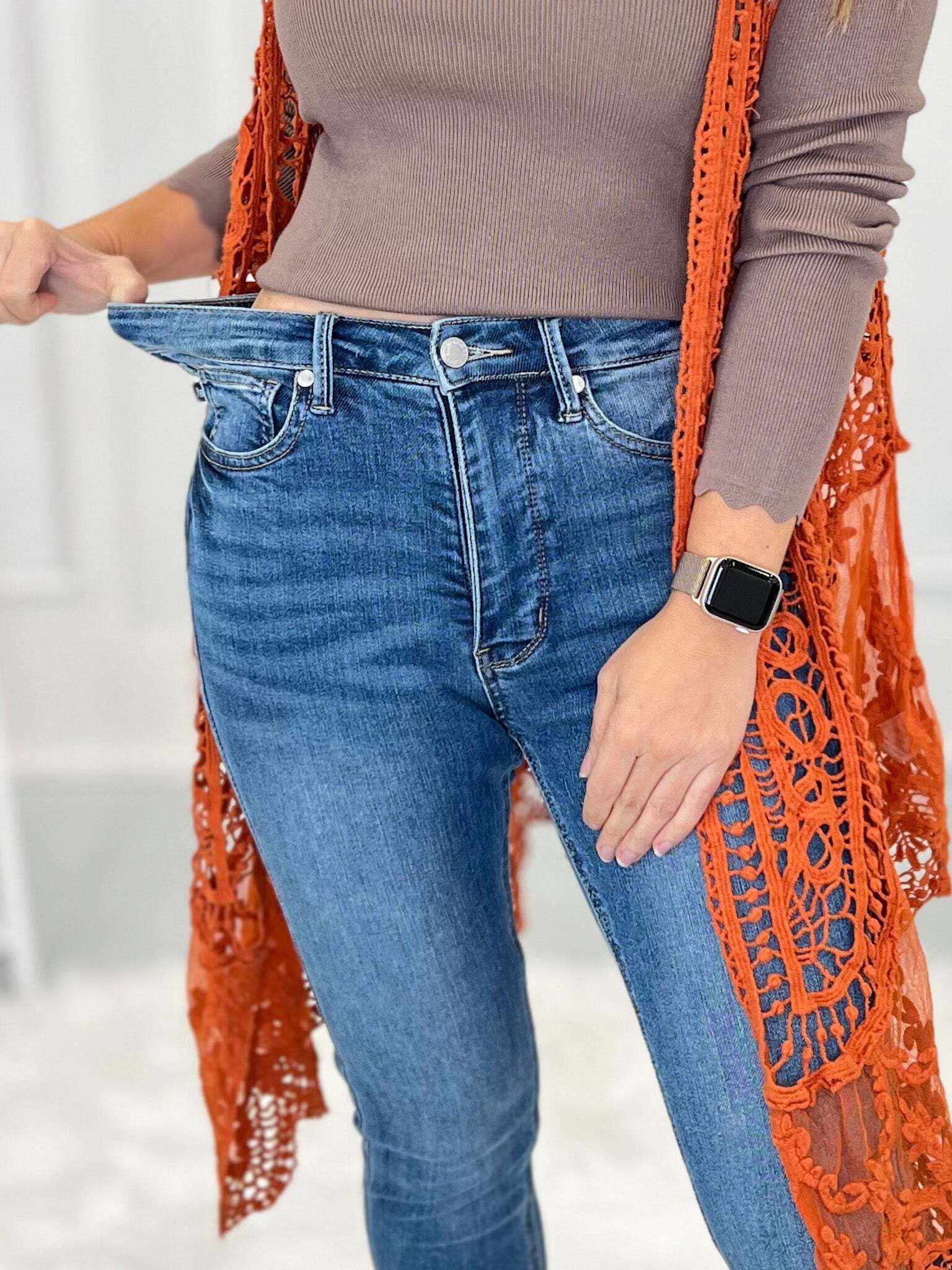 Christmas Tummy Control Classic Skinny Jeans- Final Sale