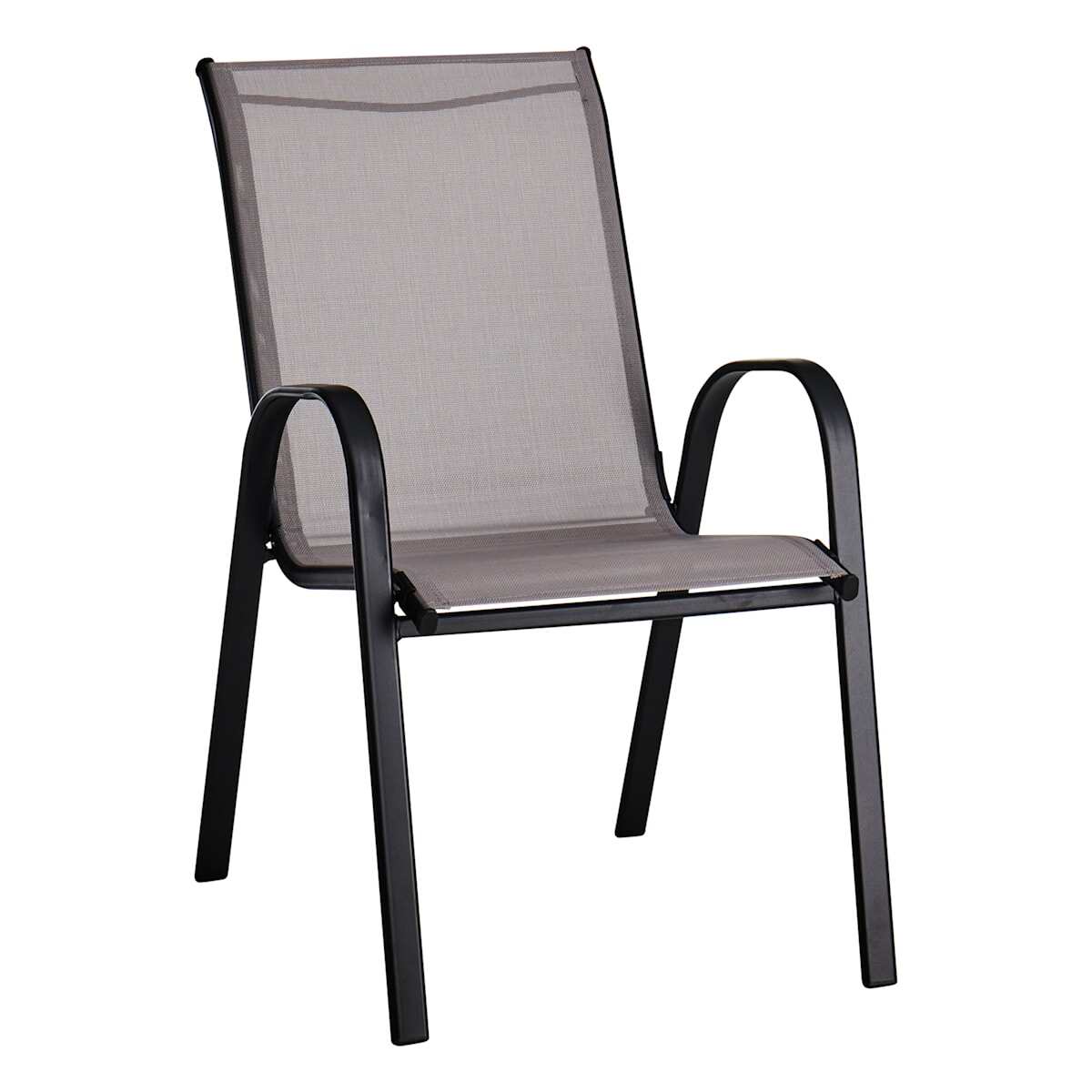 Stackable Sling Patio Chair, Grey