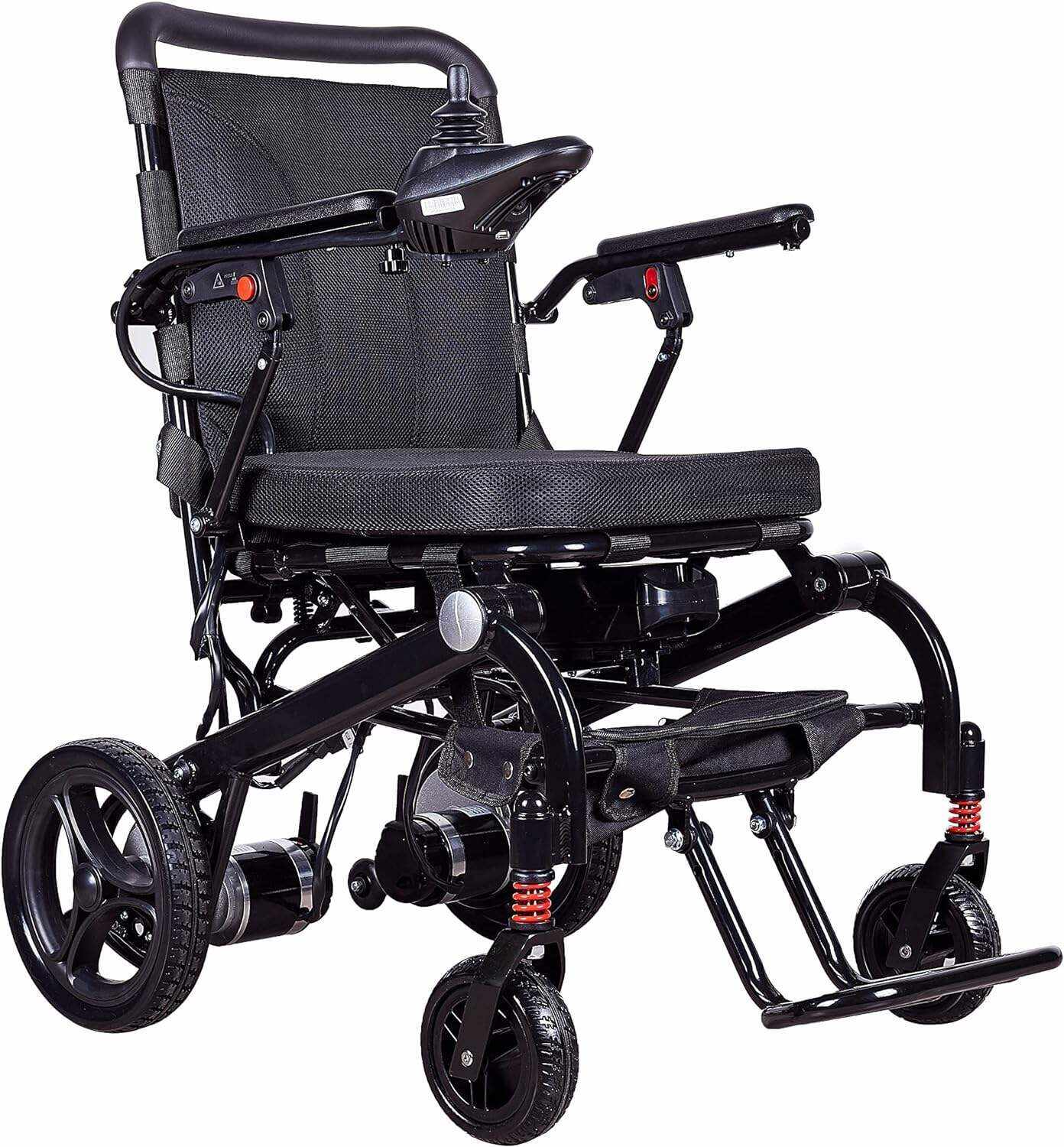 Rubicon DX06 Super Lightweight Electric Wheelchairs - Easy to Use - 12 mi Cruise Range - Detachable Battery 10AH - Liftable Armrest- Travel Size Foldable Power Wheelchair - Serviced from USA (Model1)