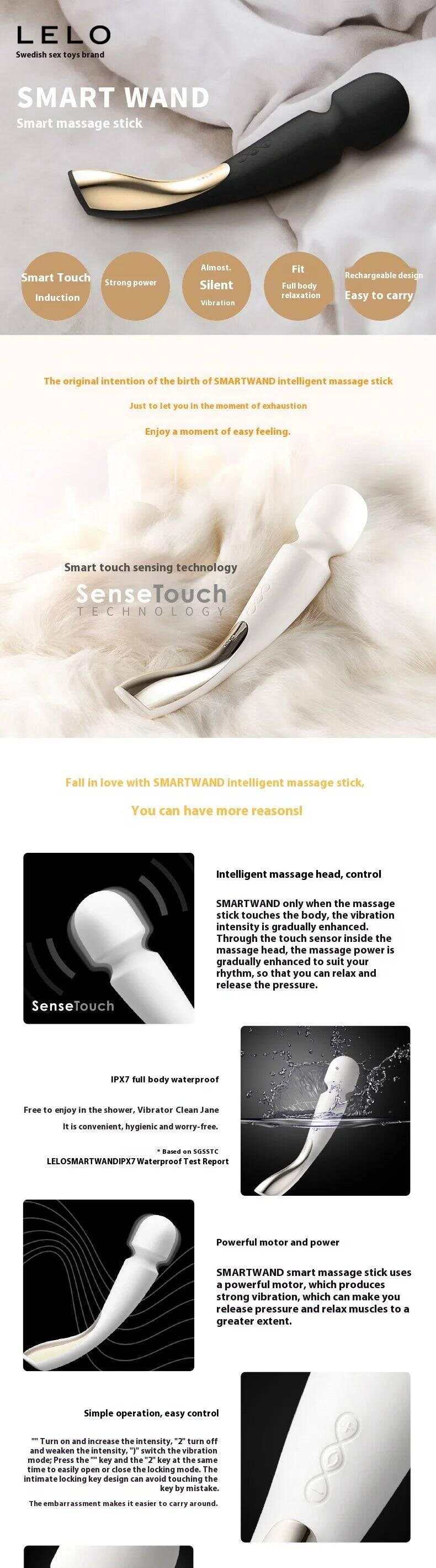 LELO Smart Wand 2 Large Smart Female Vibrator II Large