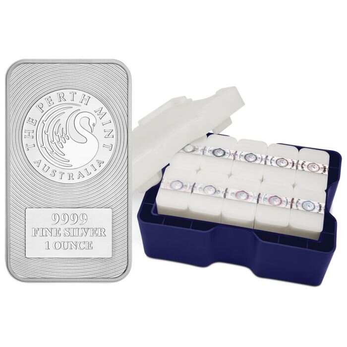 1 oz Silver Kangaroo Bar - The Perth Mint .9999 Fine Silver Bar