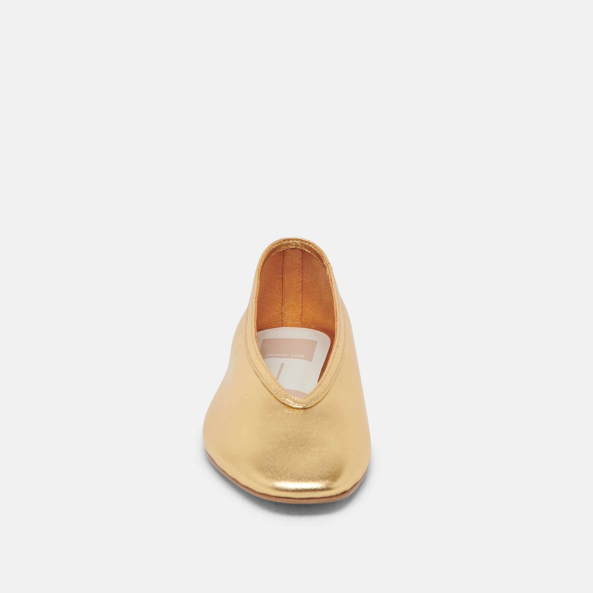 BRAIDY BALLET FLATS GOLD METALLIC LEATHER