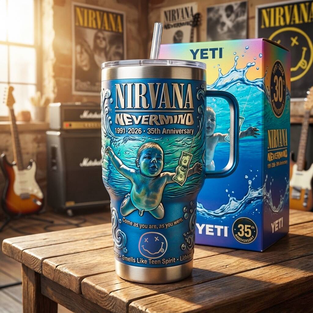 Nirvana Nevermind 35th Anniversary Tumbler