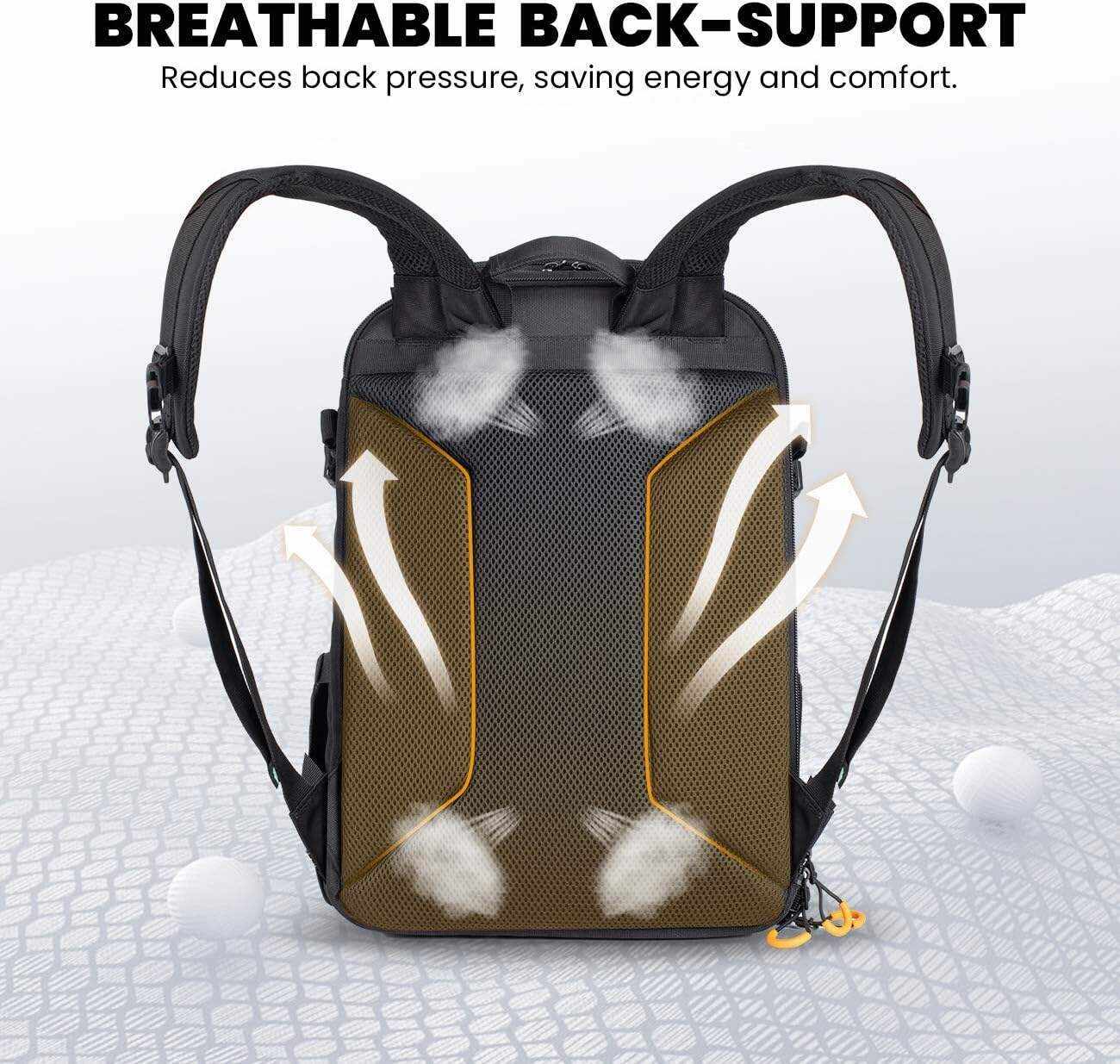 TARION Pro 2 Bags in 1 Camera Backpack Large with 15.6