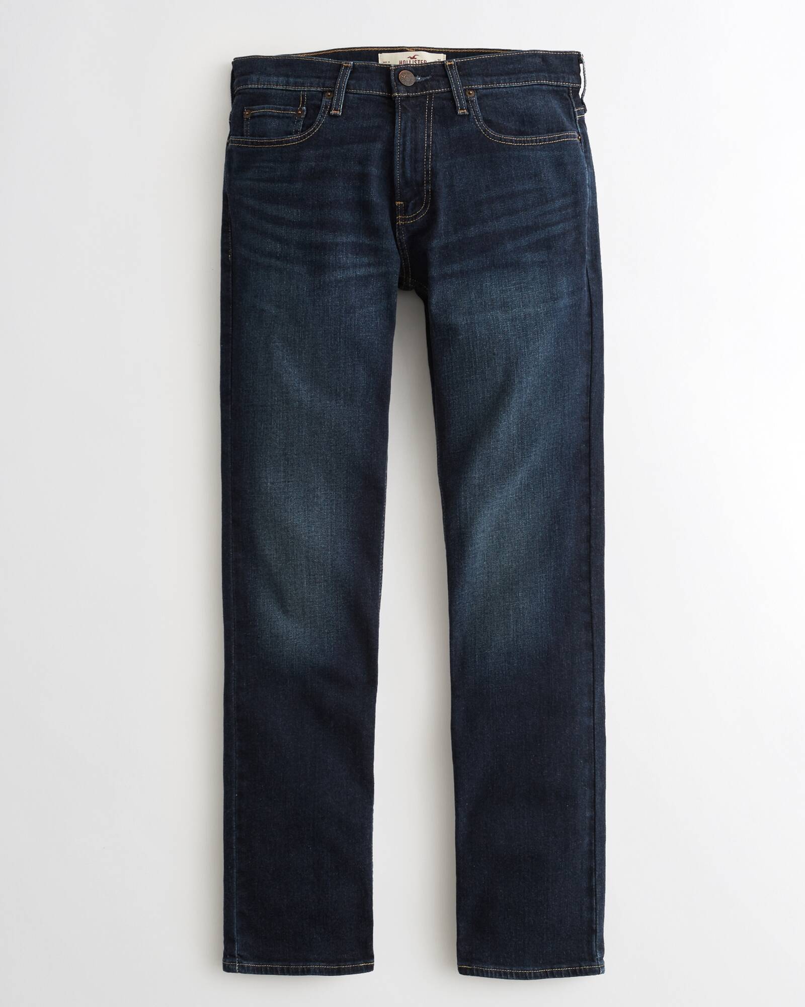 Black No Fade Slim Straight Jeans