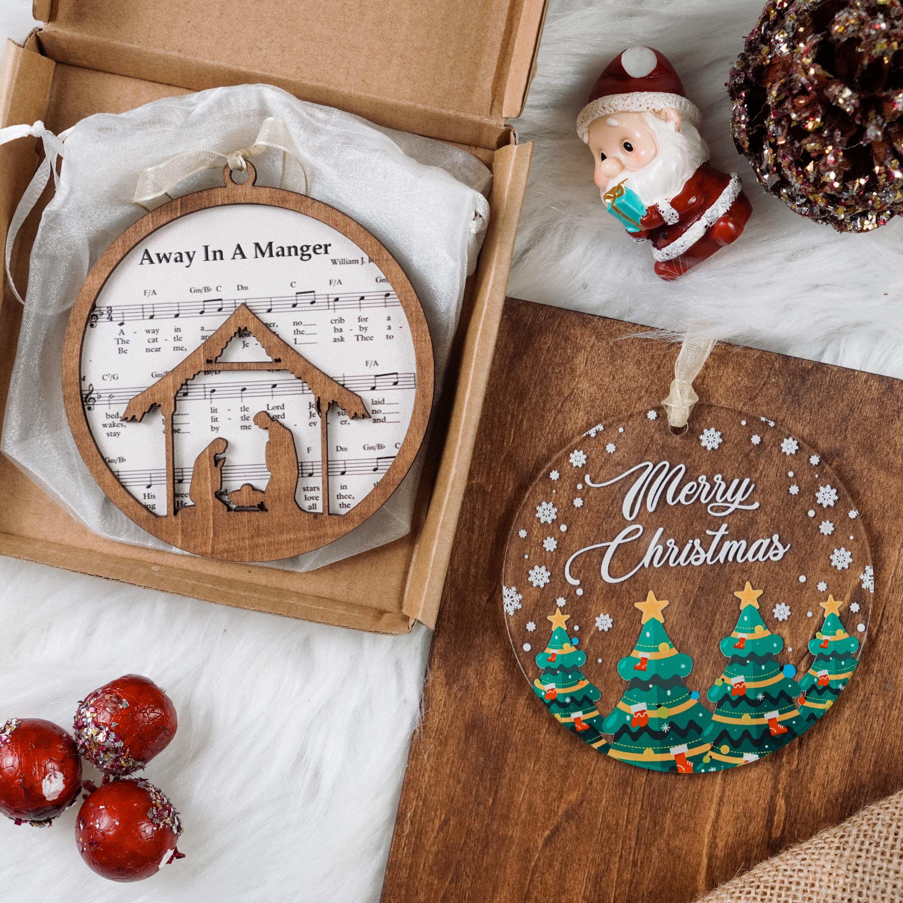 Music Sheet Nativity Ornament