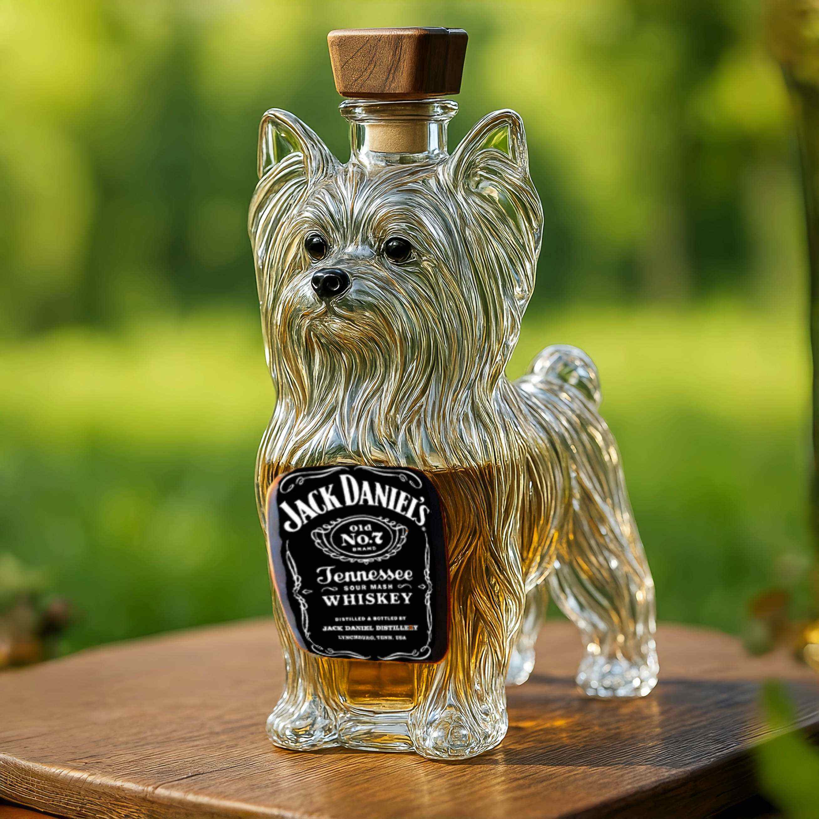 Yorkshire Terrier Whiskey Bottle