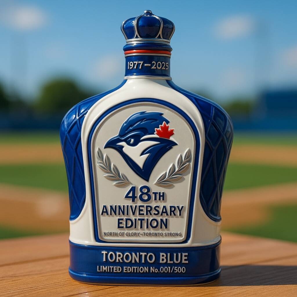 Blue Jays 48th Anniversary Whiskey Bottle