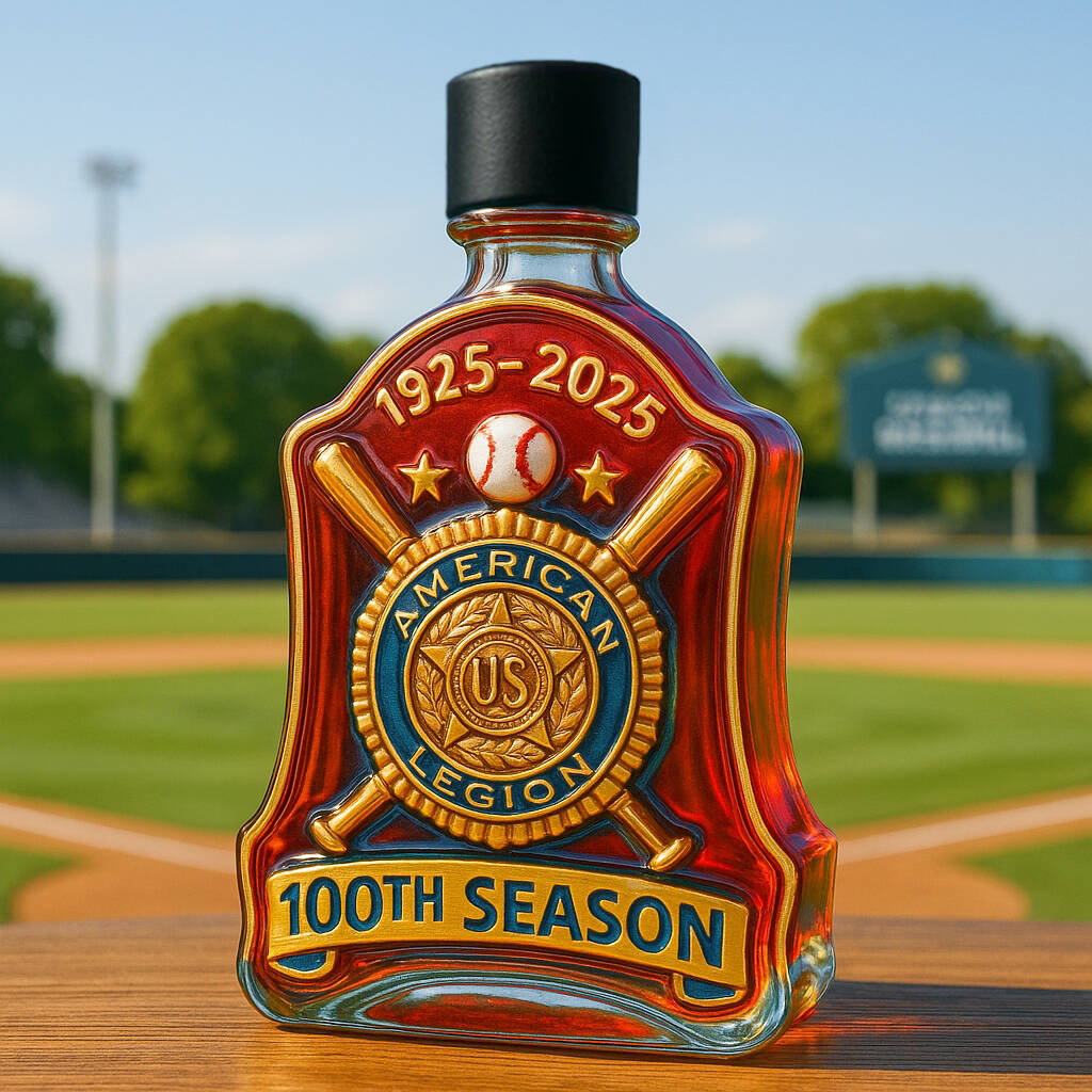American Legion Baseball 100th Anniversary Whiskey Bottle