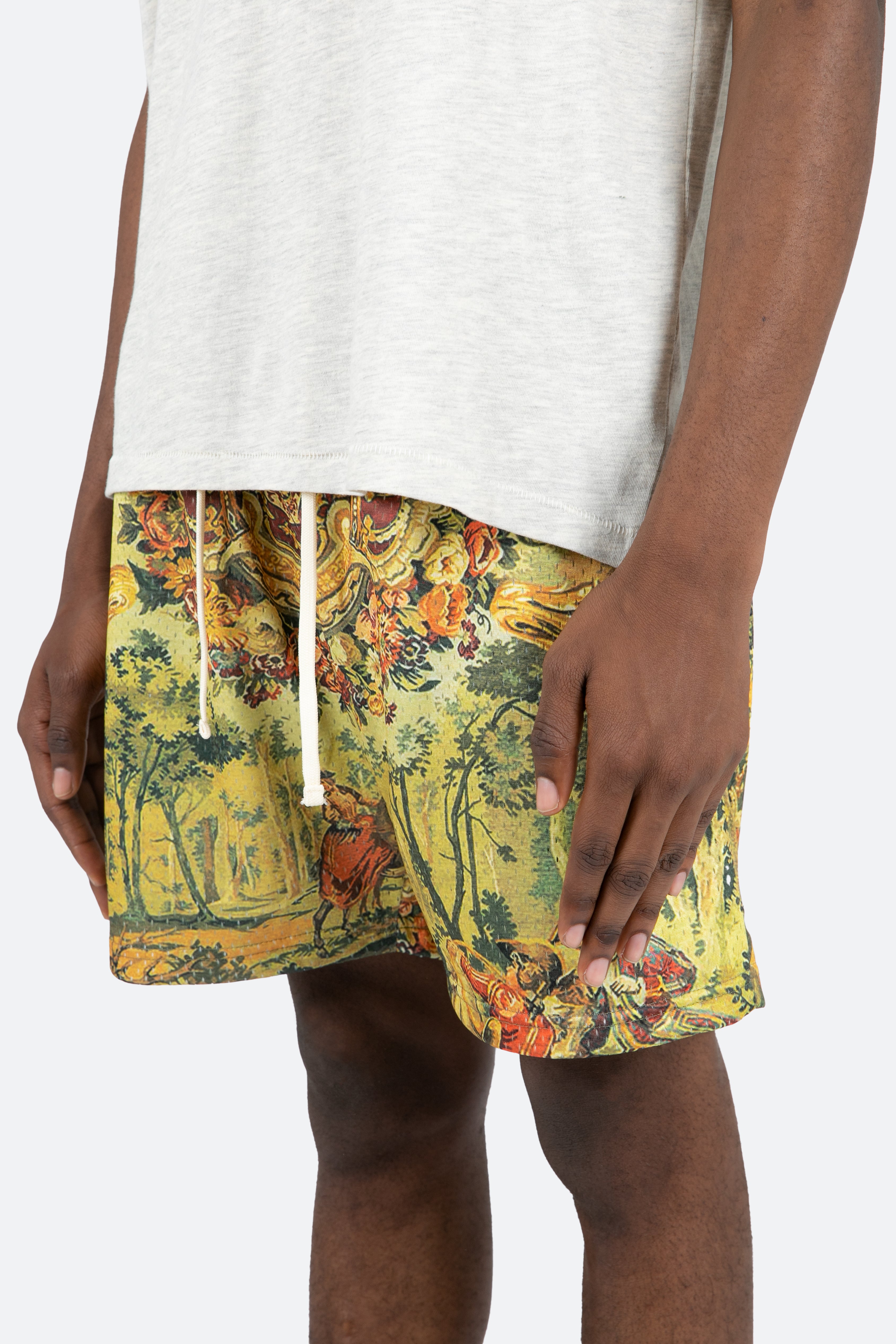 Tapestry Mesh Shorts - Multi