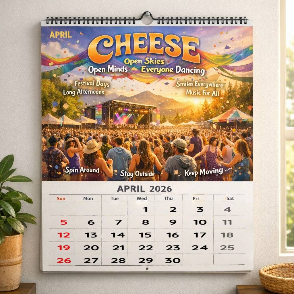 Jam Band Legends 2026 Wall Calendar