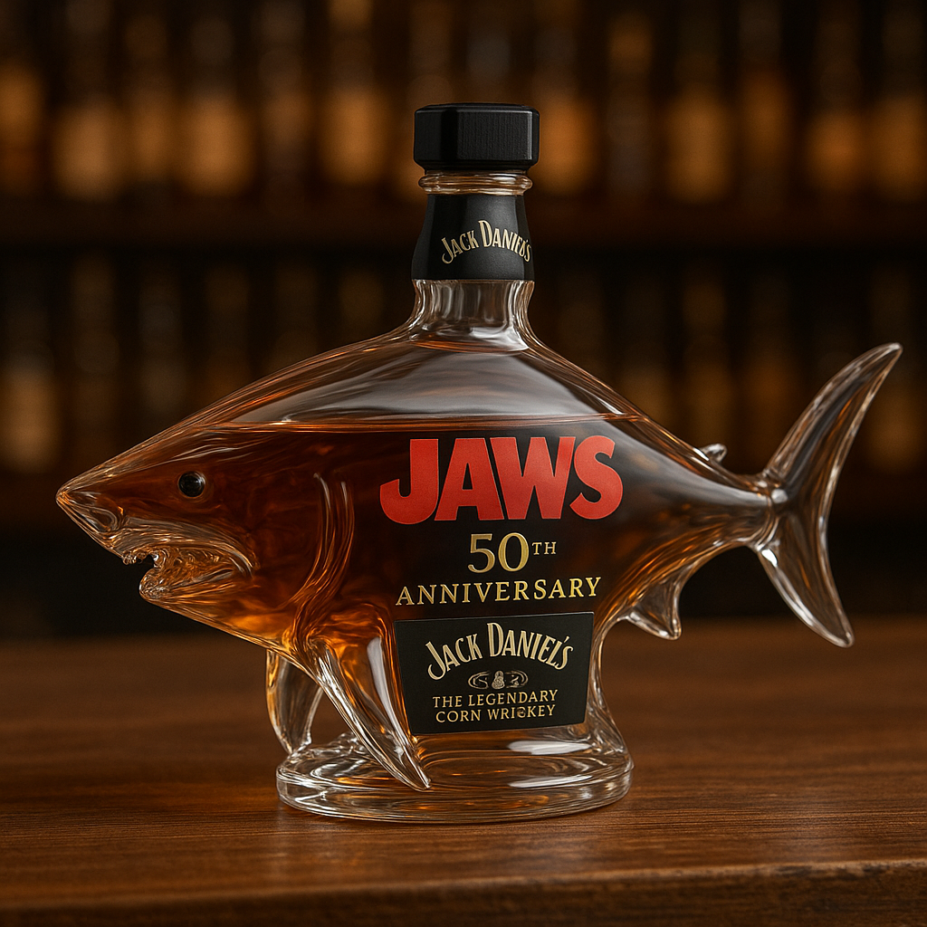 Jaws 50th Anniversary Whiskey Bottle