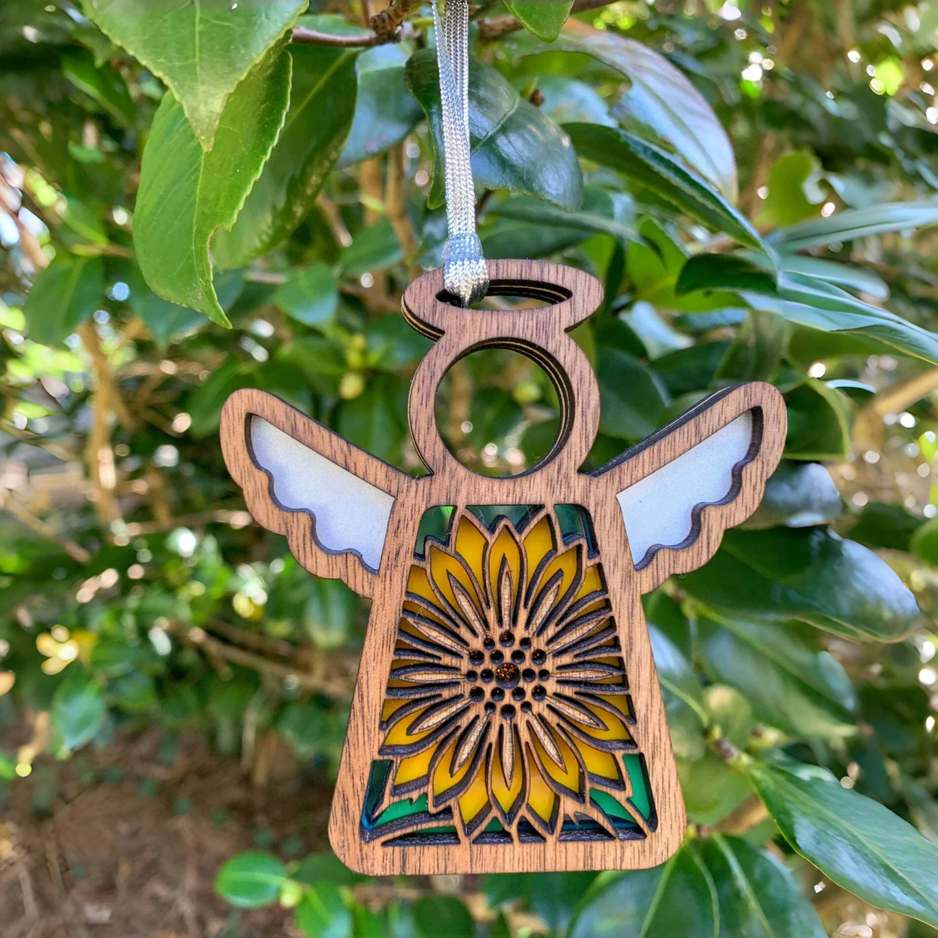 Sunflower Angel Keepsake Suncatcher