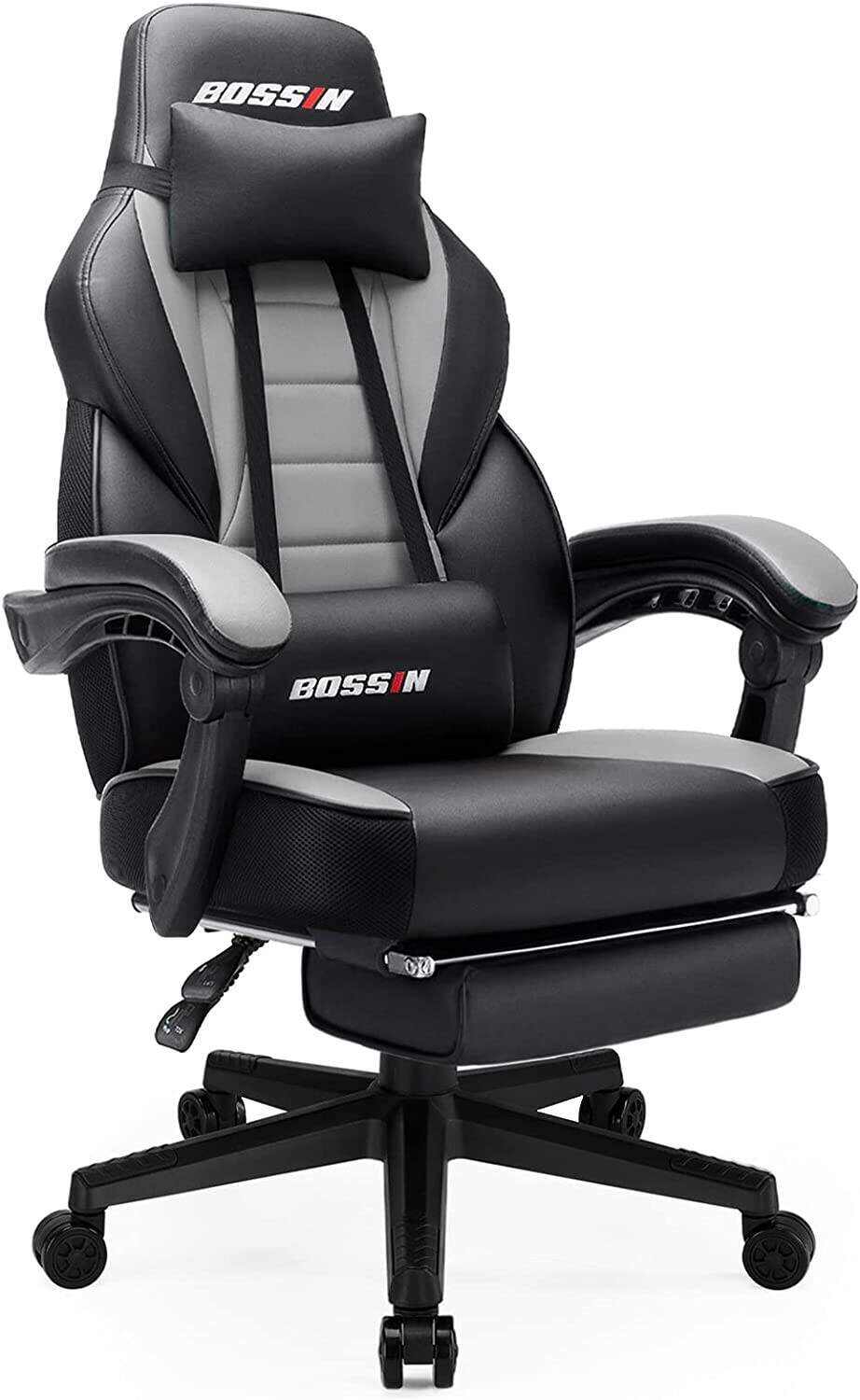 LEMBERI Video Game Chairs with footrest,Gamer Chair for Adults,Big and Tall Gaming Chair 400lb Capacity,Gaming Chairs for Teens,Racing Style Gaming Computer Chair with Headrest and Lumbar Support