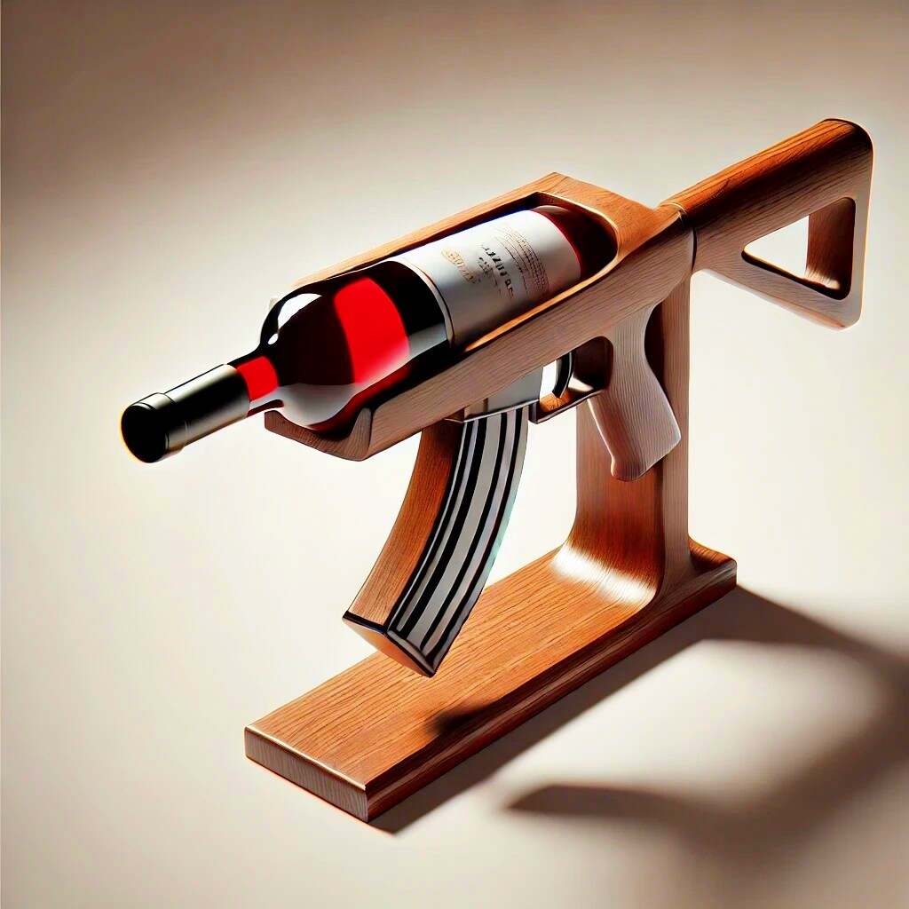 Military Themed Wine Bottle Rack