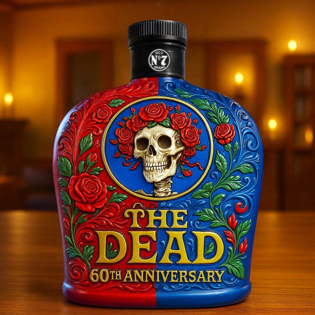 The Dead 60th Anniversary Whiskey Bottle