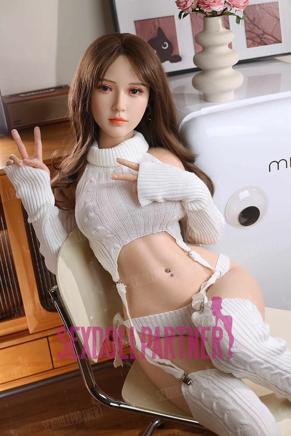 Annistyn 4.92ft/ 150cm #S002 Full Silicone Medium Chest Asian Girl Real Life Sex Doll