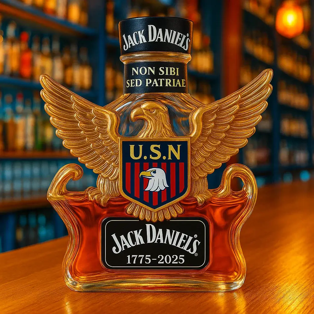 U.S.Navy 250th Anniversary Commemorative Whiskey Bottle
