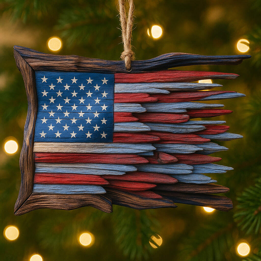 Patriotic American Flag Ornament