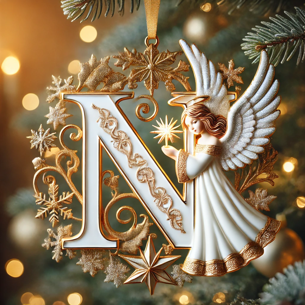 Angel Letter Christmas Tree Ornament