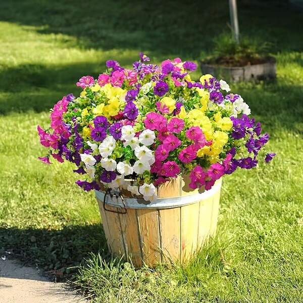 💥Upgraded High-Grade Material🌸UV Resistant Fade-Free Fake Silk Colourful Morning Glory