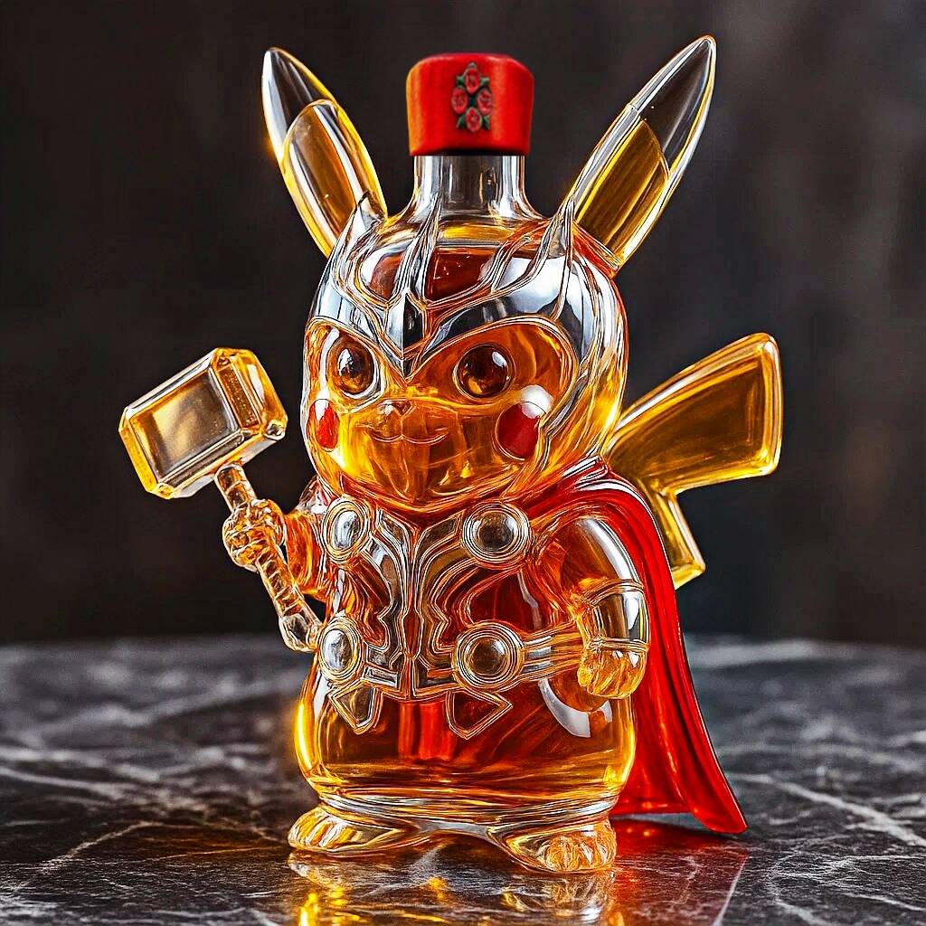Thor Pikachu Whiskey Bottle