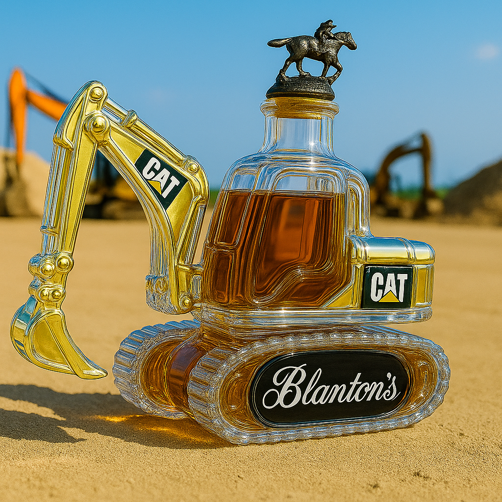 Caterpillar Excavator Whiskey Bottle