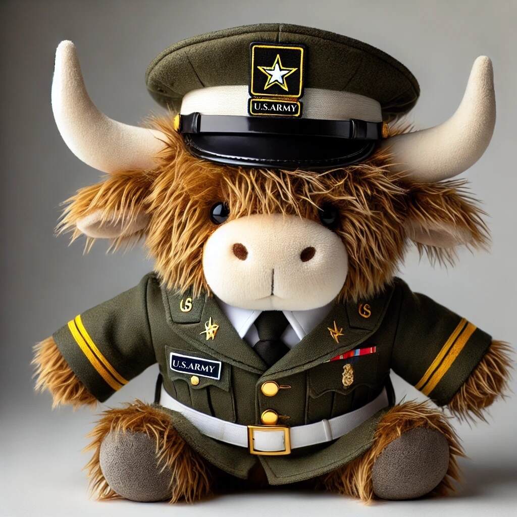 Veteran Tribute Highland Cow Doll