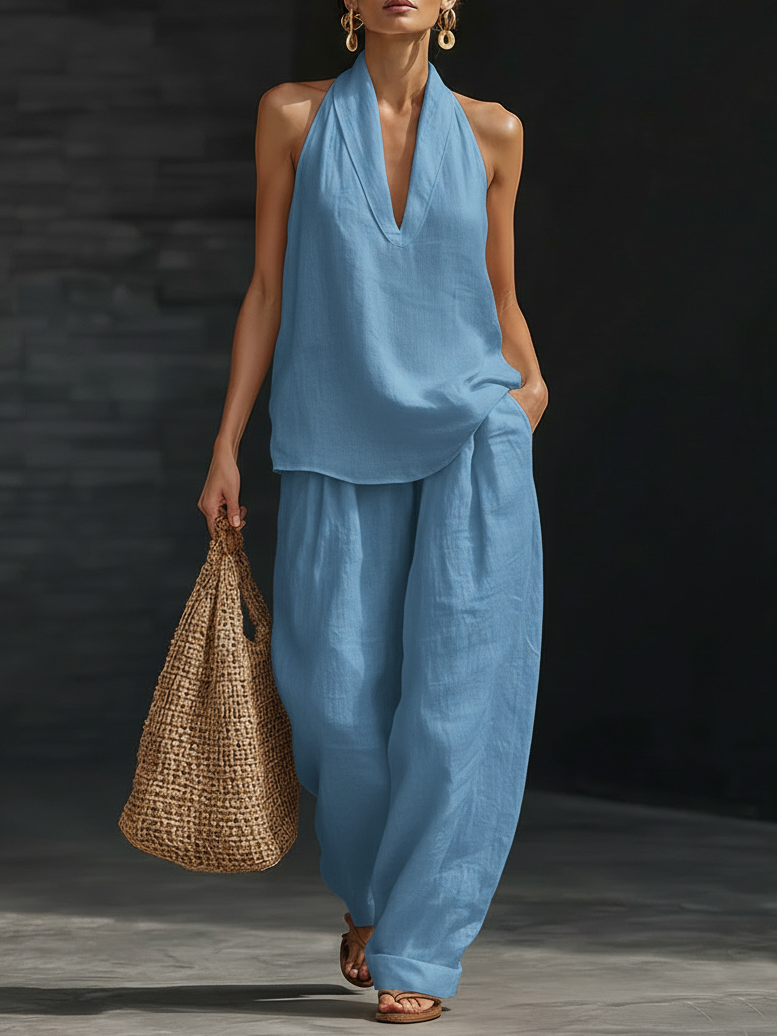 🔥Summer Arrivals🌟Casual And Cozy Minimalist Linen Two-piece Set