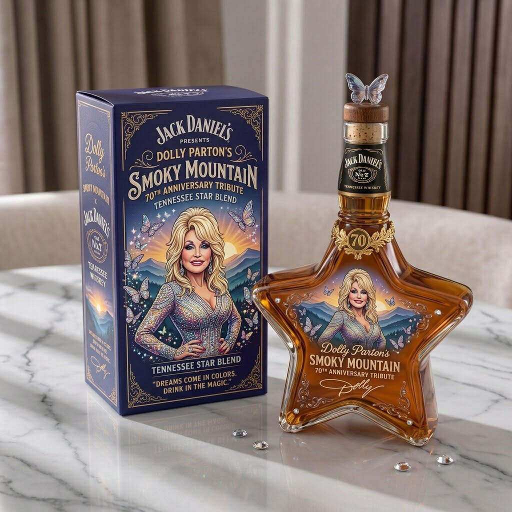 Dolly Parton 70th Anniversary Jack Daniel’s Whiskey Bottle