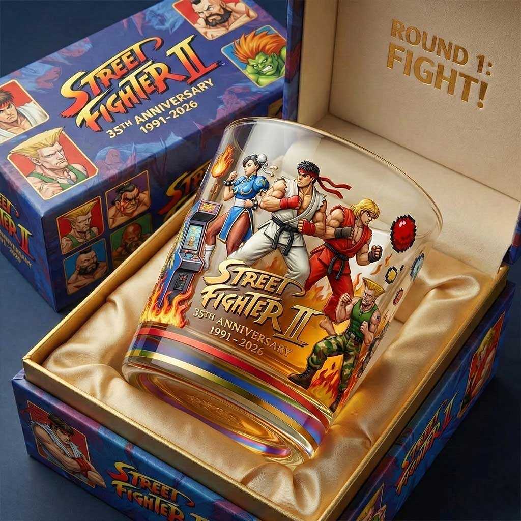 Street Fighter II 35TH Anniversary Whisky Glass