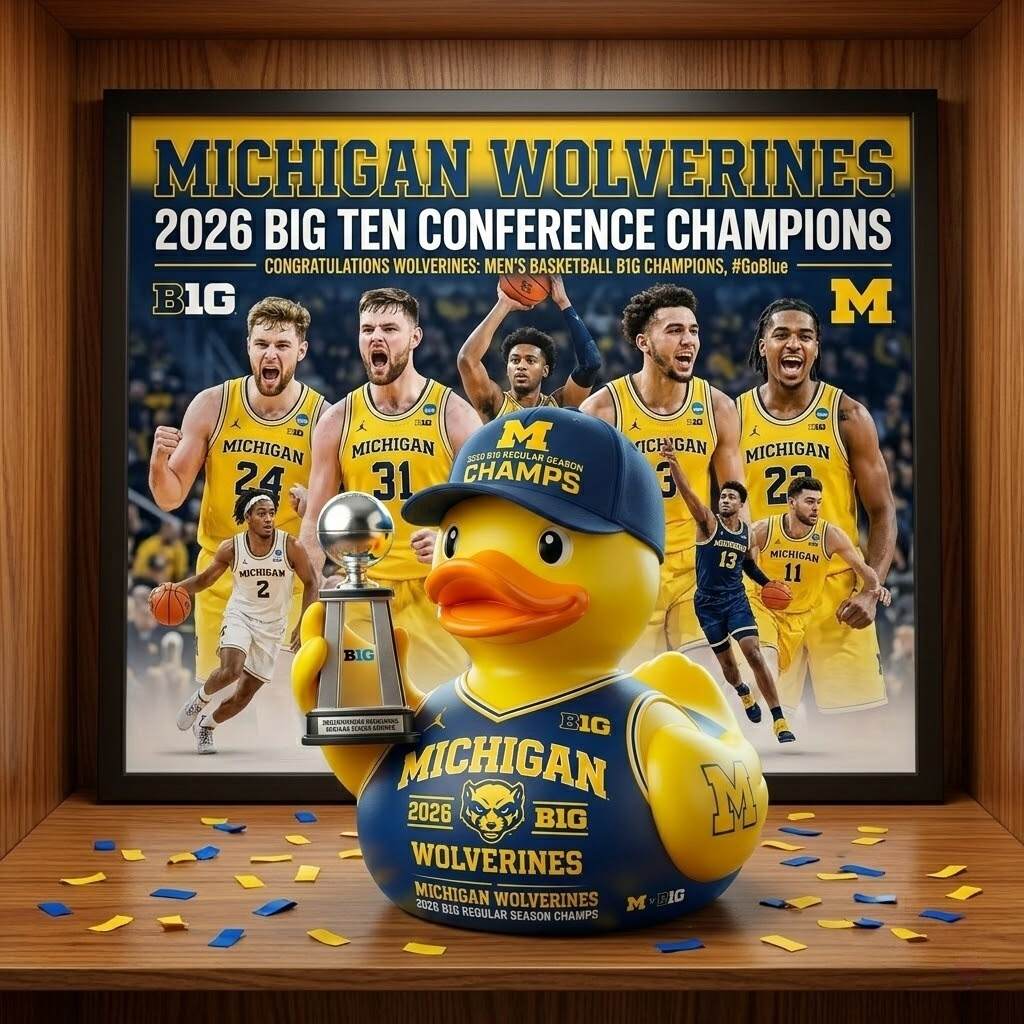 MICHIGAN WOLVERINES – 2026 B1G Regular Season Champs Commemorative Duck