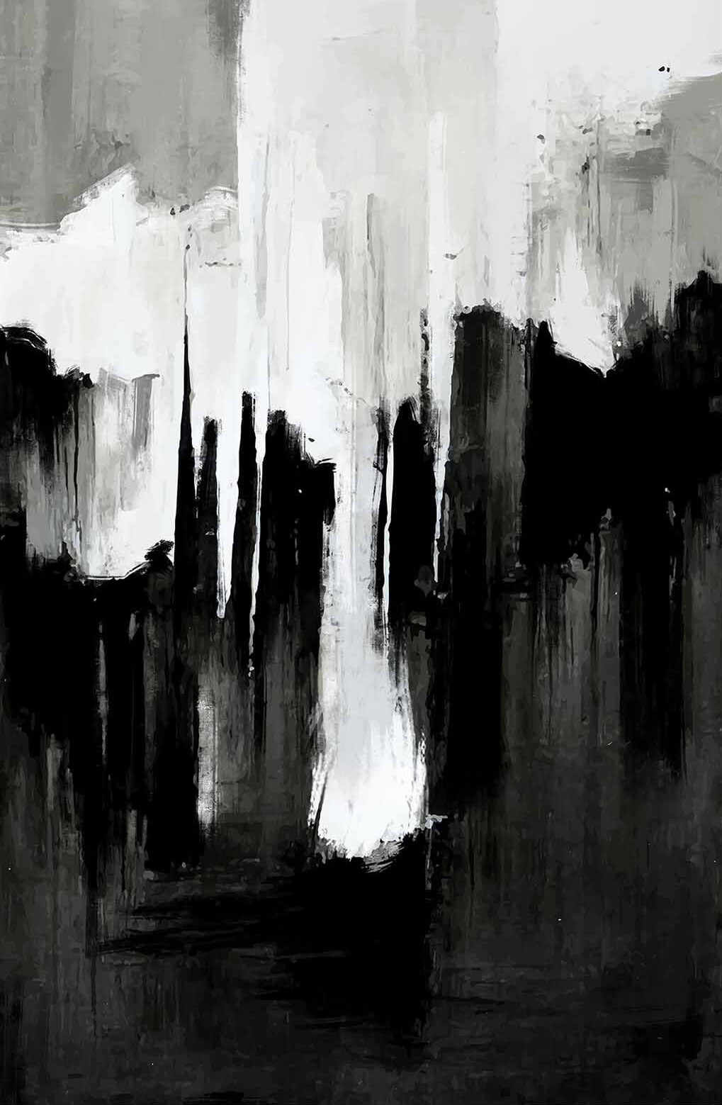 Minimalist Black White Canvas Wall Art