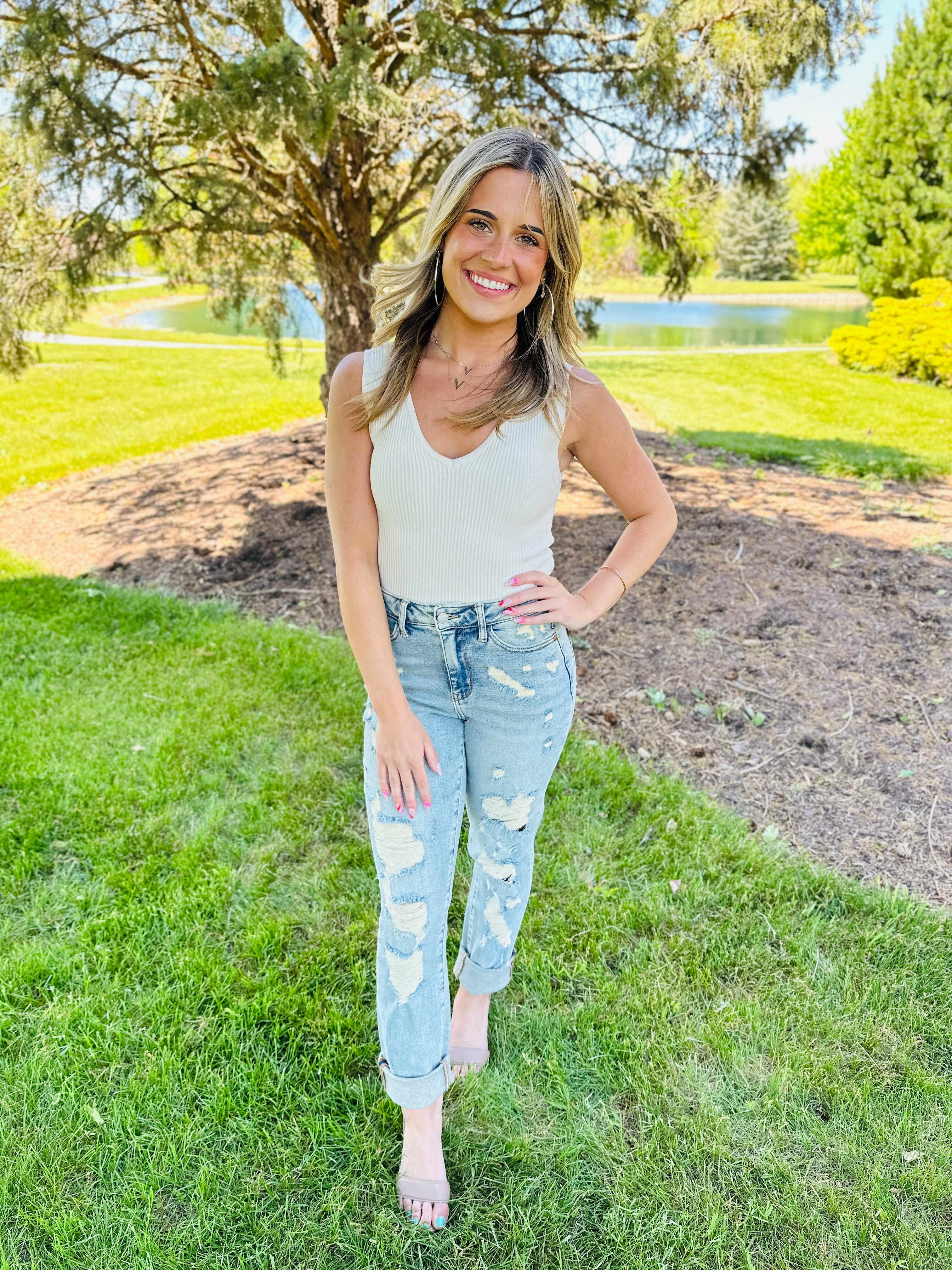 REG/CURVY Cuff It Boyfriend Jeans