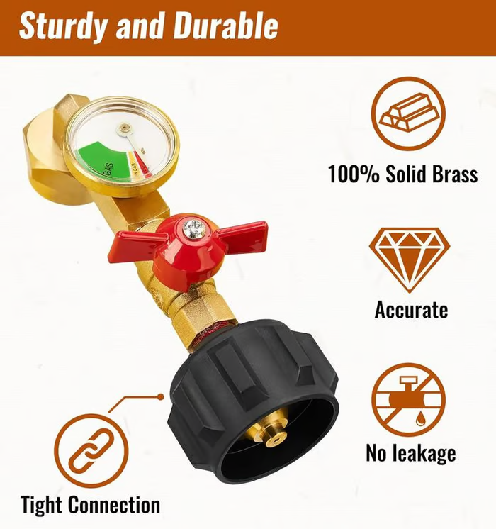 🔥Hot Sale 59% OFF✨ Top-Rated Propane Refill Elbow Adapter with Tank Gauge