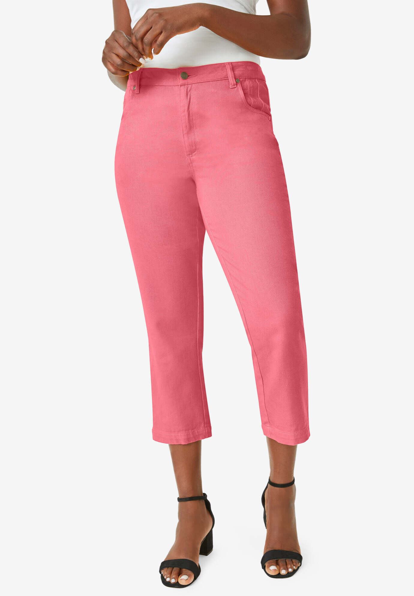 Classic Cotton Denim Capri