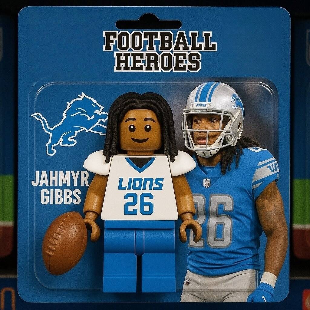 Detroit Lions Football Heroes Minifigure