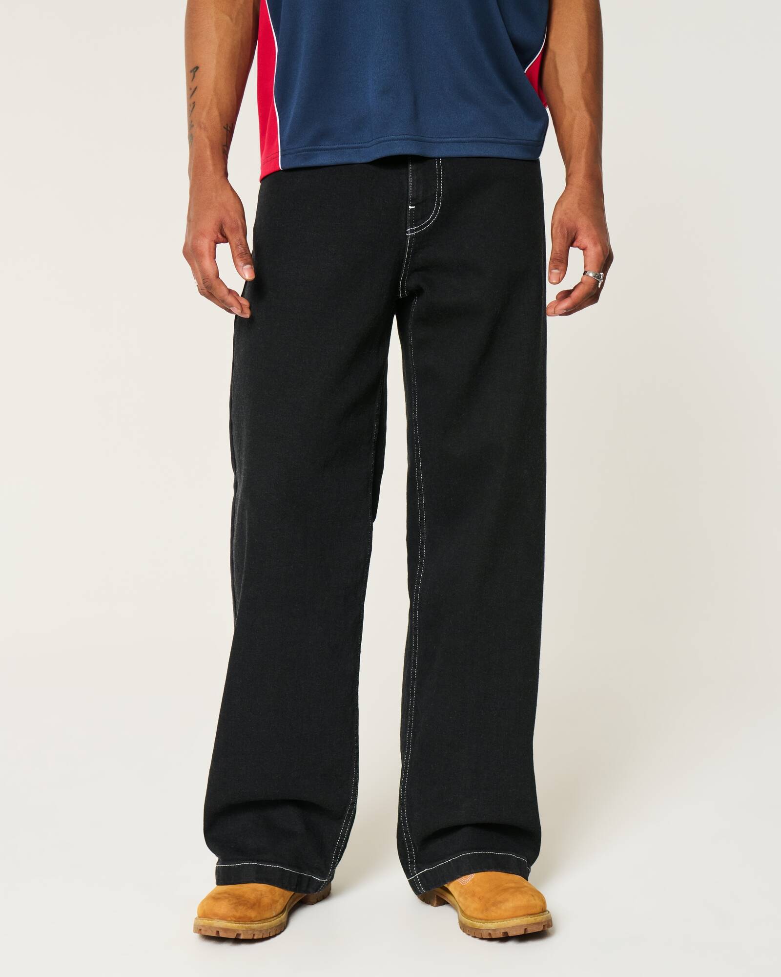 Medium Wash Super Baggy Jeans