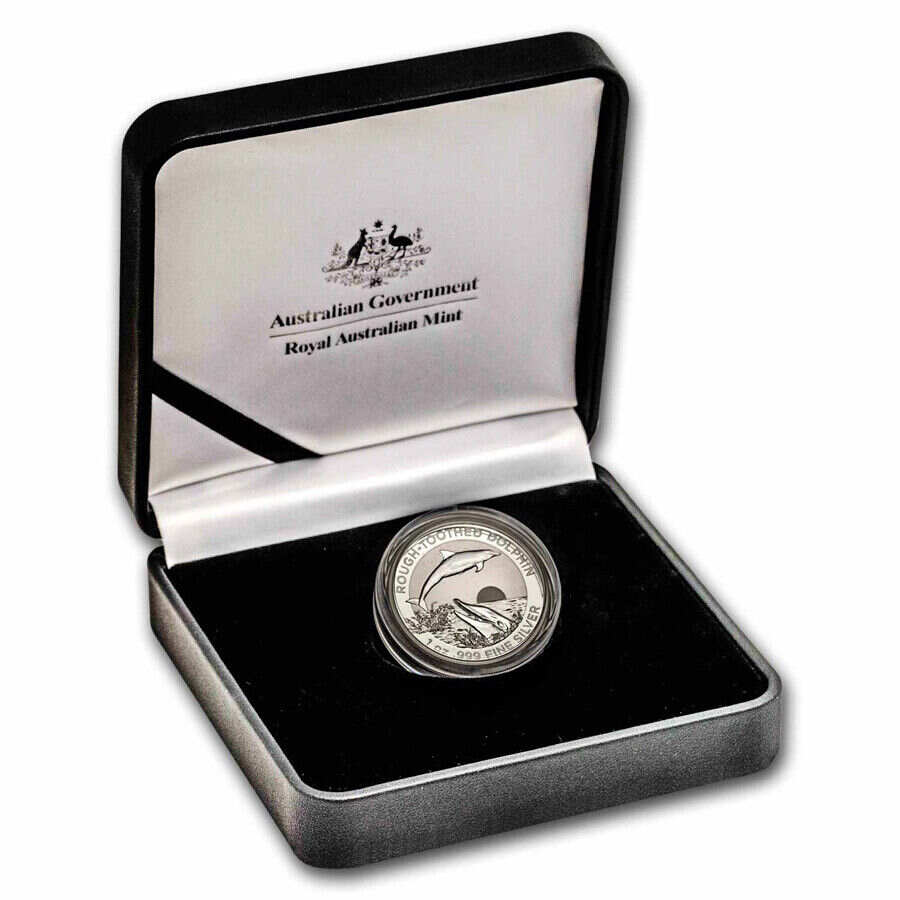 2023 AUS 1 oz Silver Dolphin High Relief Proof (w/Box & COA) - SKU#278910