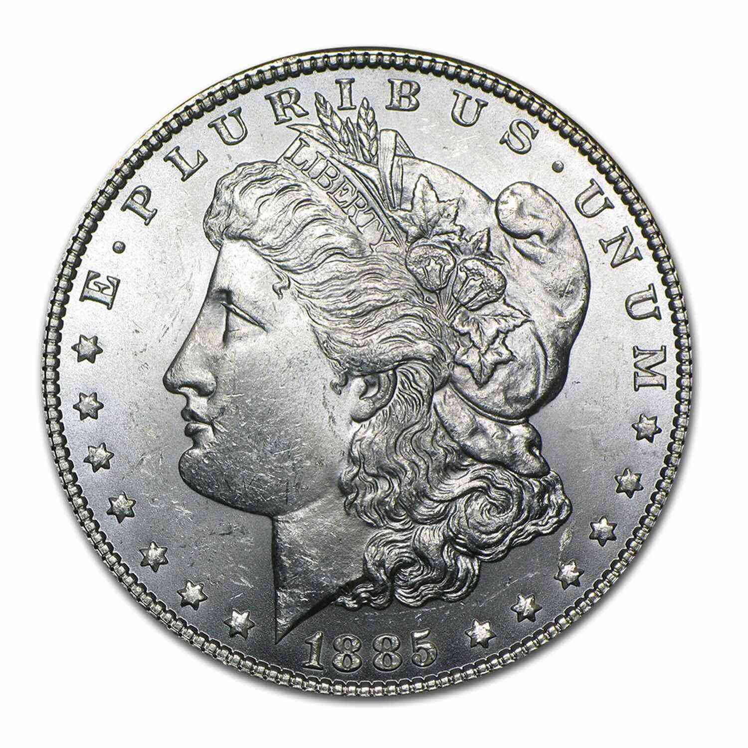 1885 P Morgan Commemorative Silver Dollar Brilliant Uncirculated (BU)