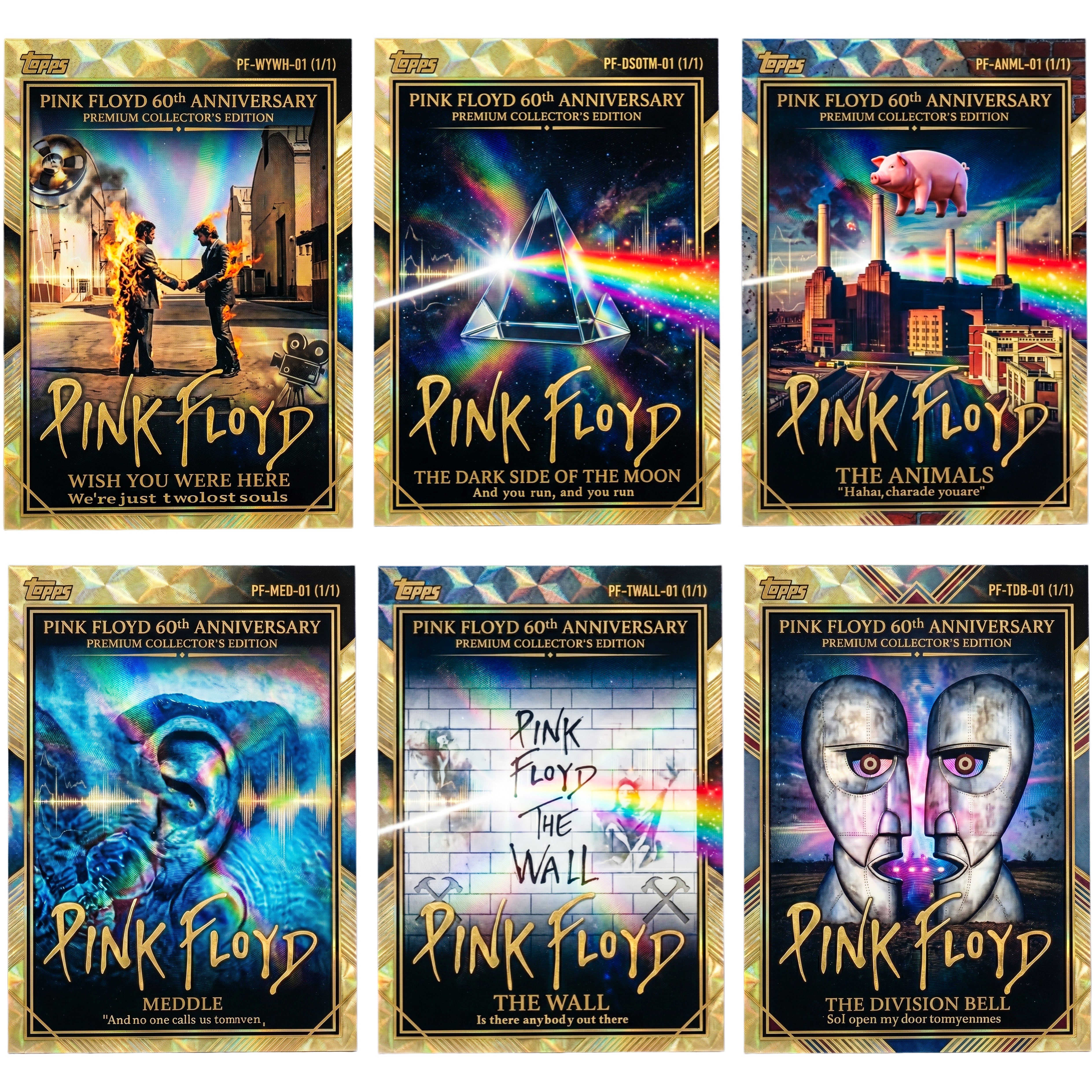 🎸 Pink Floyd 60th Anniversary Topps Limited Collectible Cards!✨