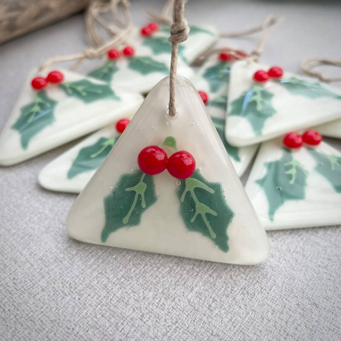WINTER-Fused Glass Ornament Series