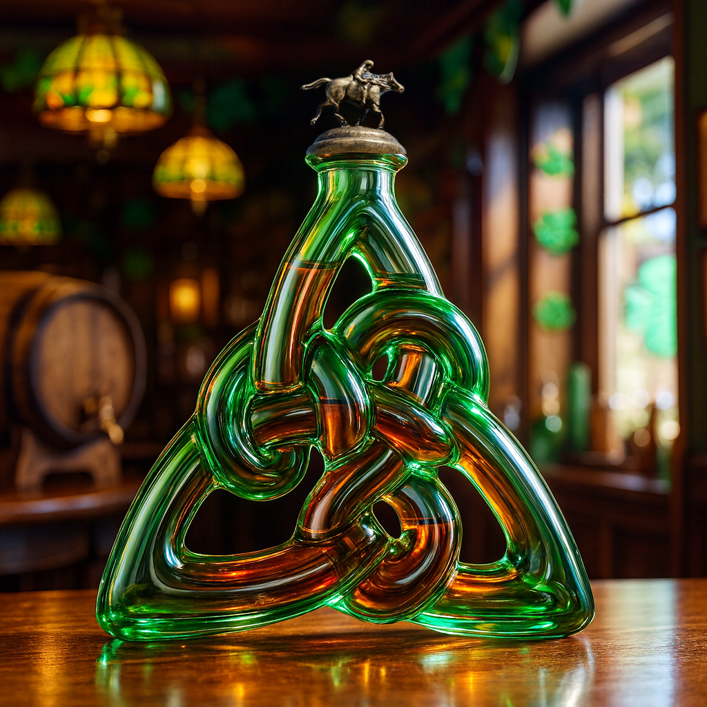 🍀Celtic Triquetra Limited Edition Whiskey Bottle