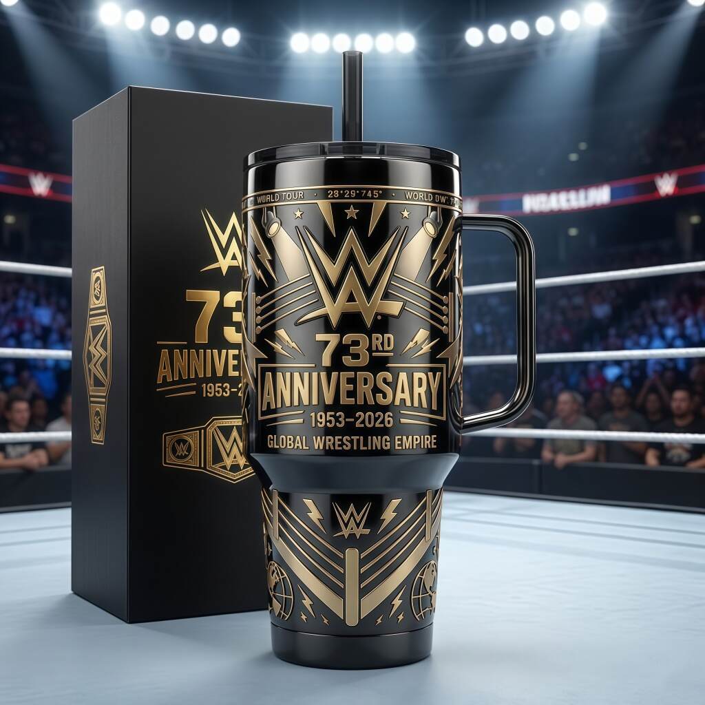 WWE 73rd Anniversary Commemorative Tumbler