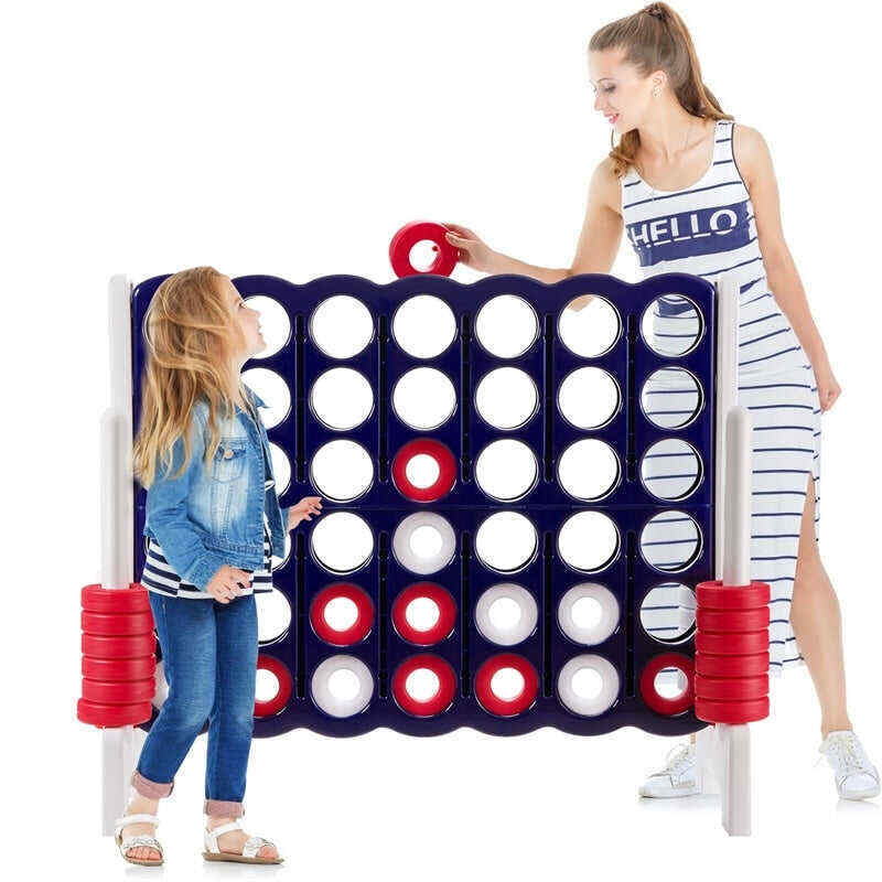 Jumbo 4-to-Score 4-in-A-Row Giant Game Set for Kids Adults