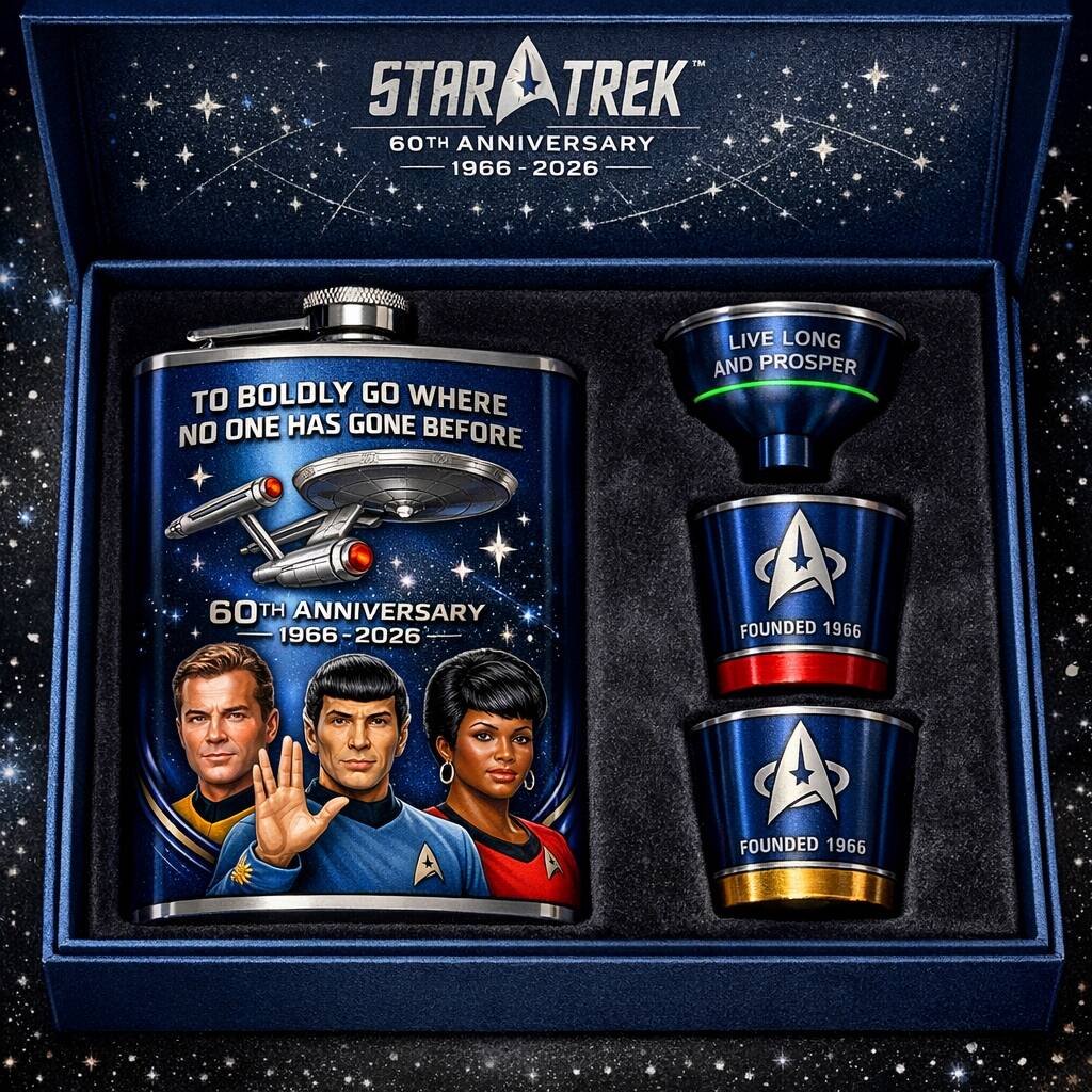 Star Trek 60th Anniversary Flask Gift Set