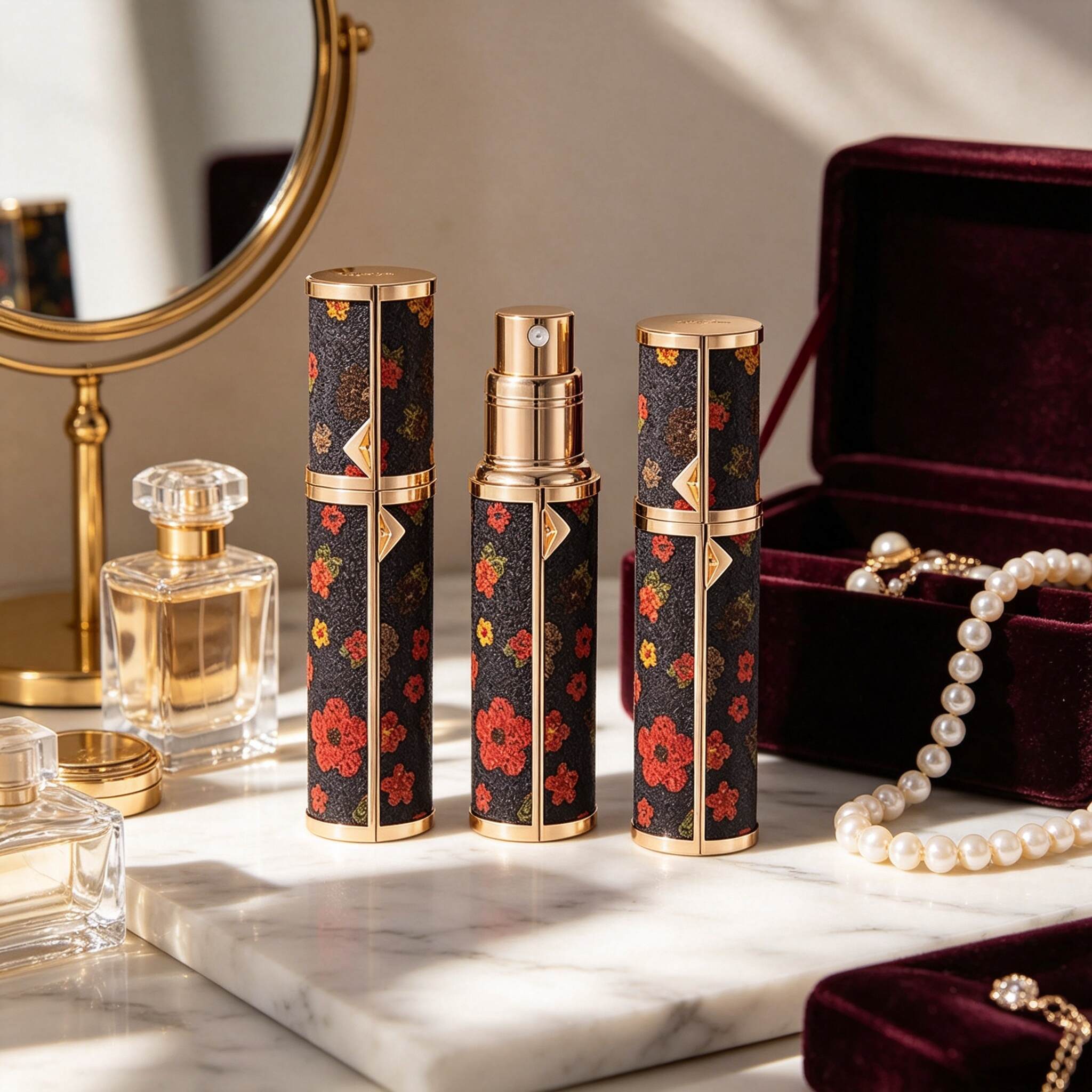 Retro portable perfume bottle for high-end individualized spray perfume