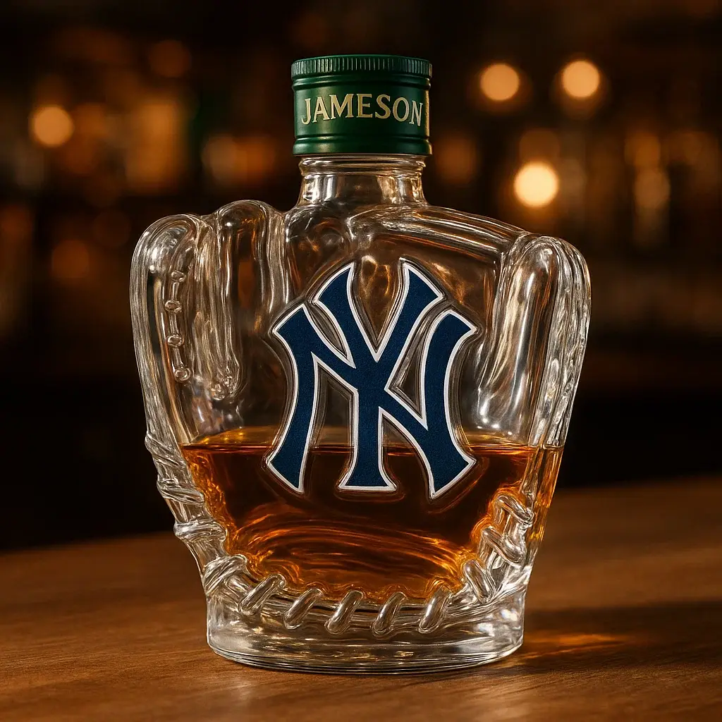 New York Yankees baseball glove bottle
