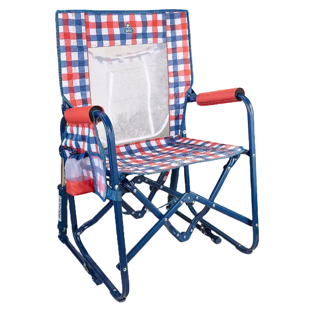 Outdoor Stowaway Rocker with Storage Pouch