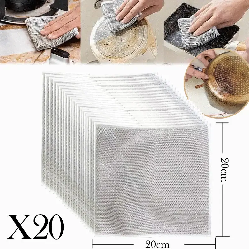 🔥Last Day Promotion 49% OFF🔥Multipurpose Wire Miracle Cleaning Cloths-Buy 20 Get 20 (40 PACK👍EACH JUST $0.99 ONLY TODAY)